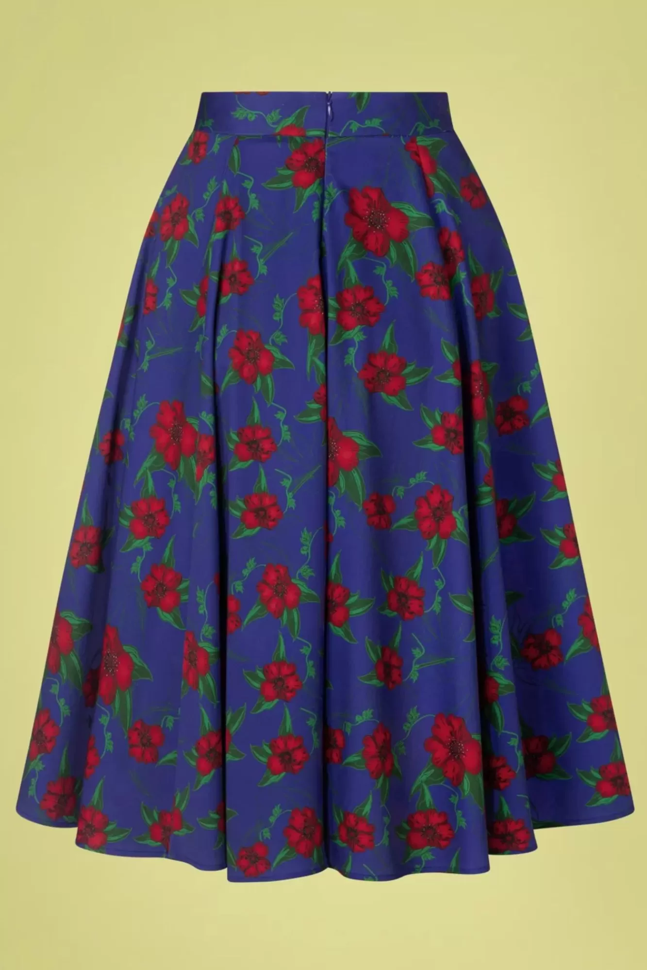 Clearance Topvintage Boutique Collection Exklusiv Bei Topvintage ~ Adriana Floral Swing Rock In Dunkelblau