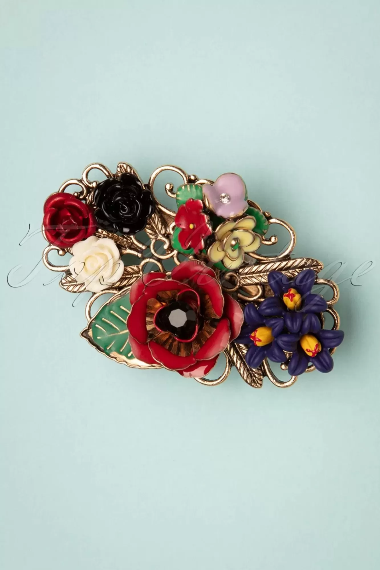 Cheap Lovely Freda Flower Cluster Haarspange Und Brosche In Gold Und Multi